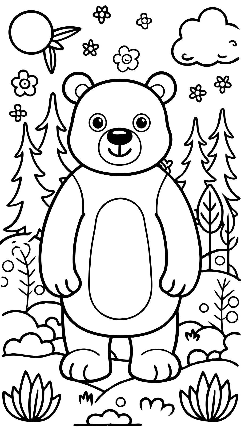 bear coloring page’